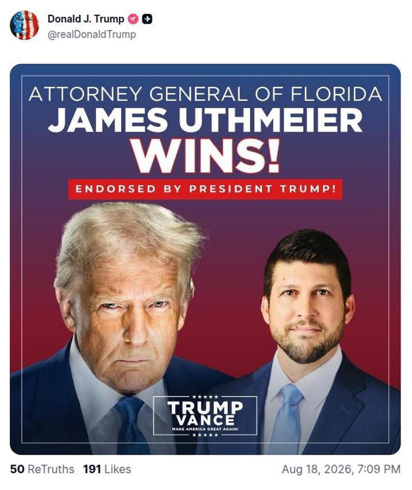 Post preview from Donald Trump