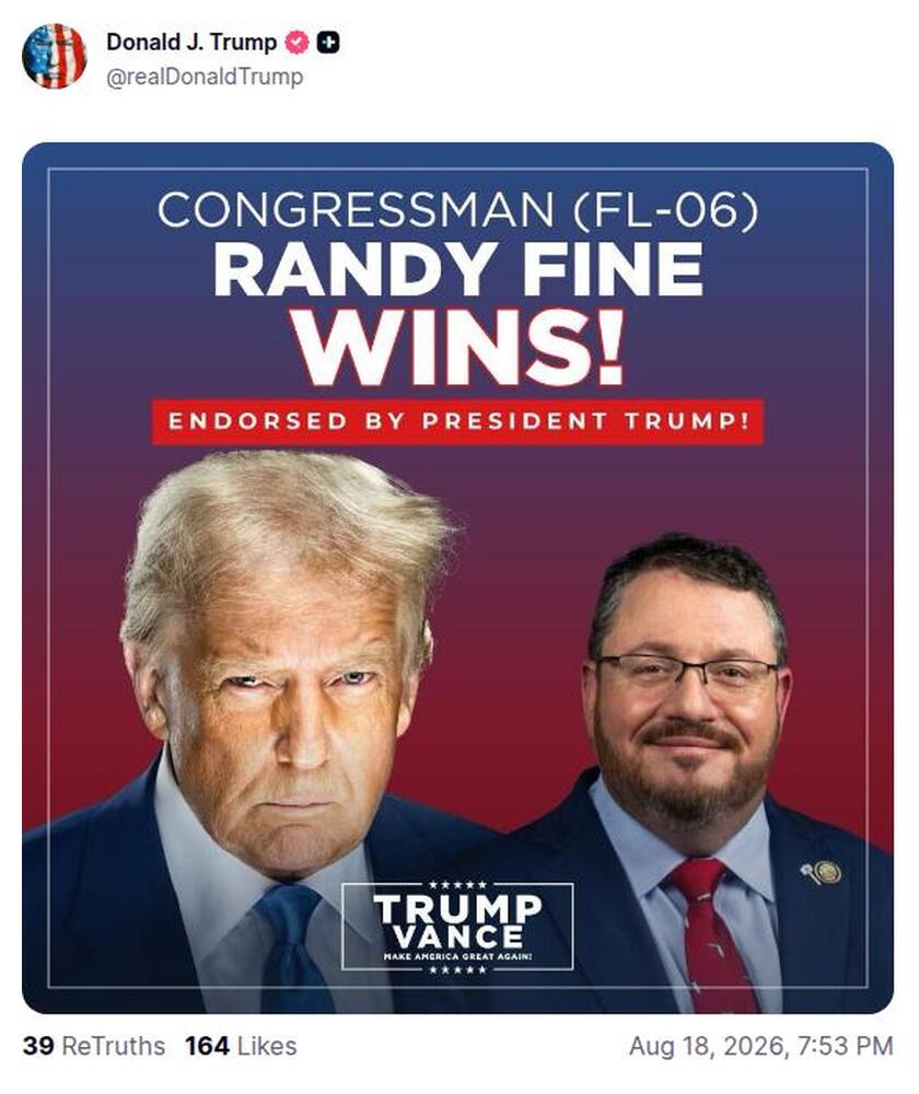 Post preview from Donald Trump