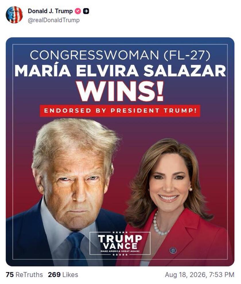 Post preview from Donald Trump
