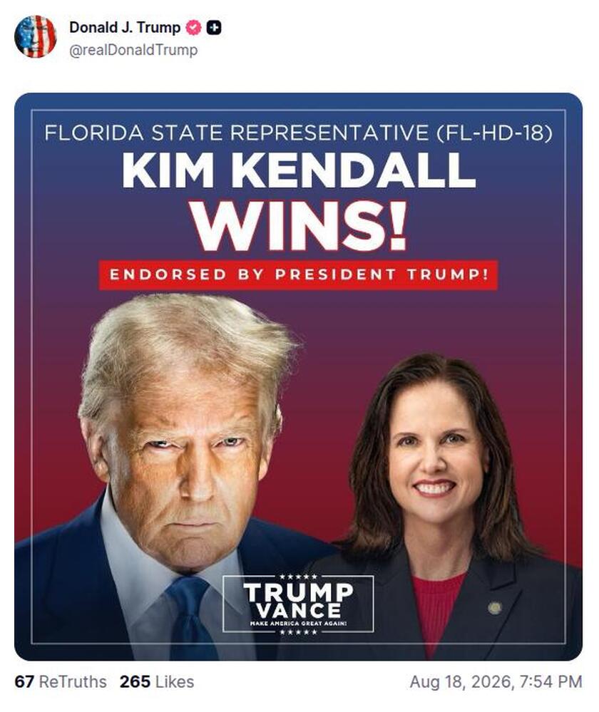 Post preview from Donald Trump