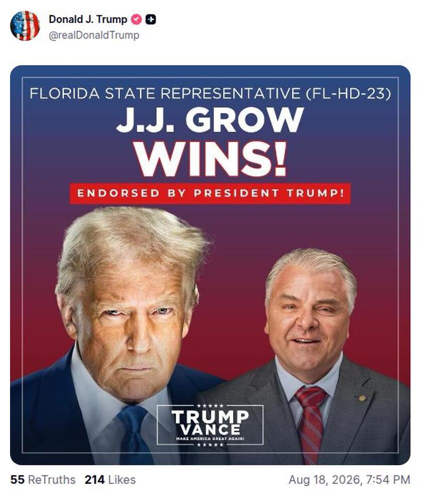 Post preview from Donald Trump