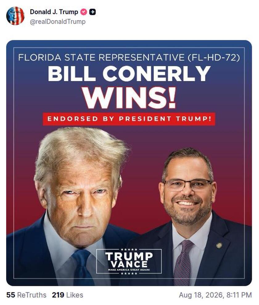 Post preview from Donald Trump