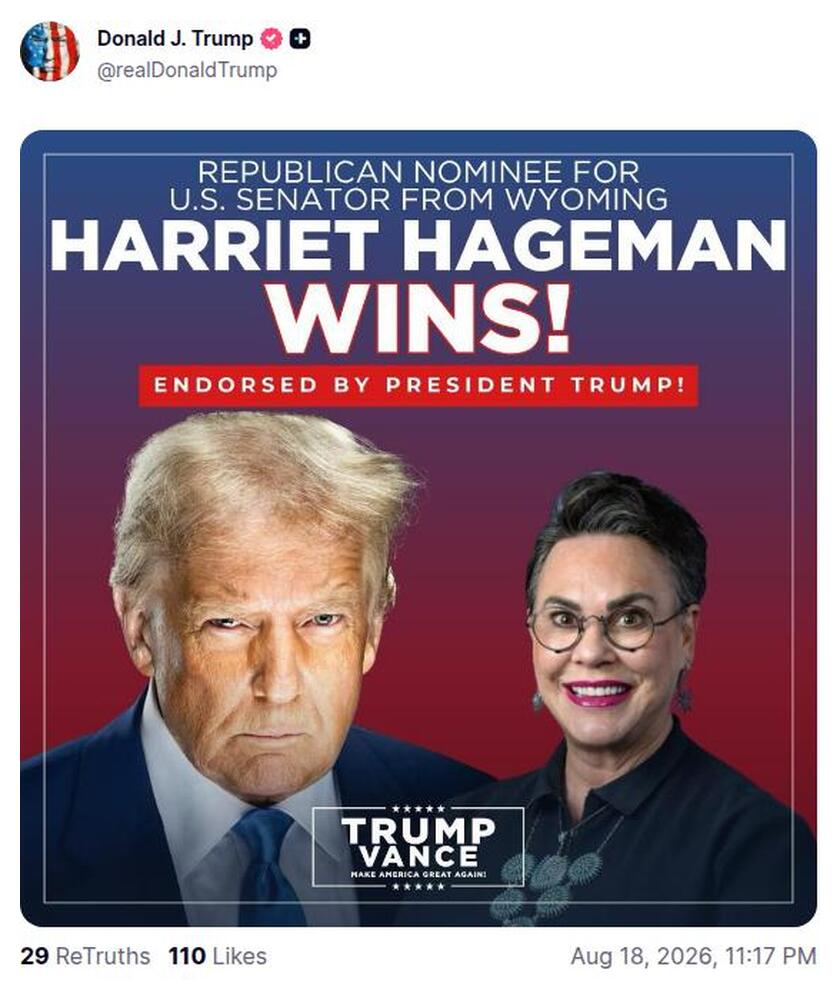 Post preview from Donald Trump