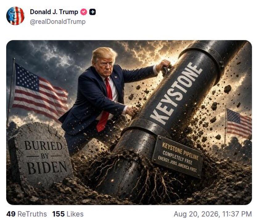 Post preview from Donald Trump