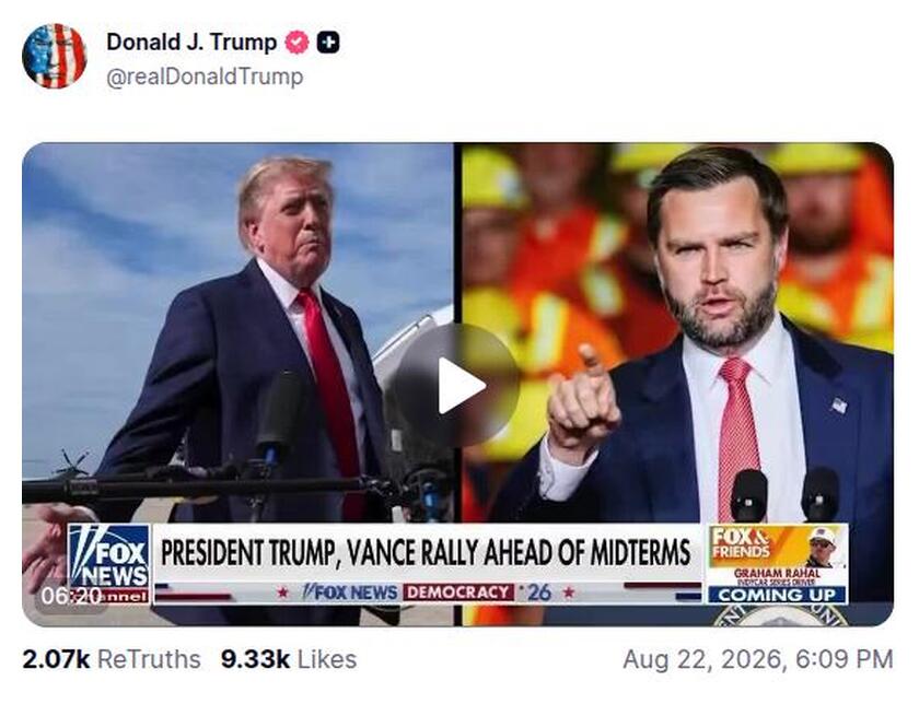 Post preview from Donald Trump