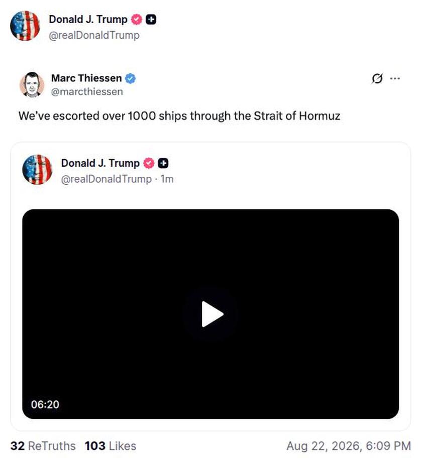 Post preview from Donald Trump