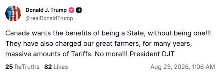 Post preview from Donald Trump