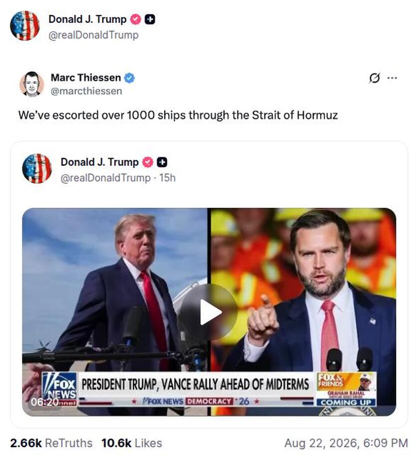 Post preview from Donald Trump