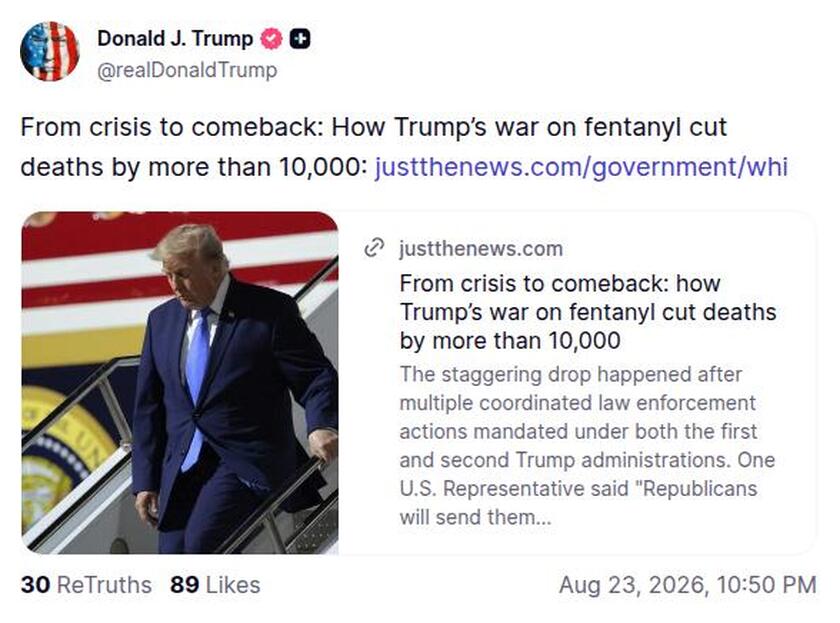 Post preview from Donald Trump