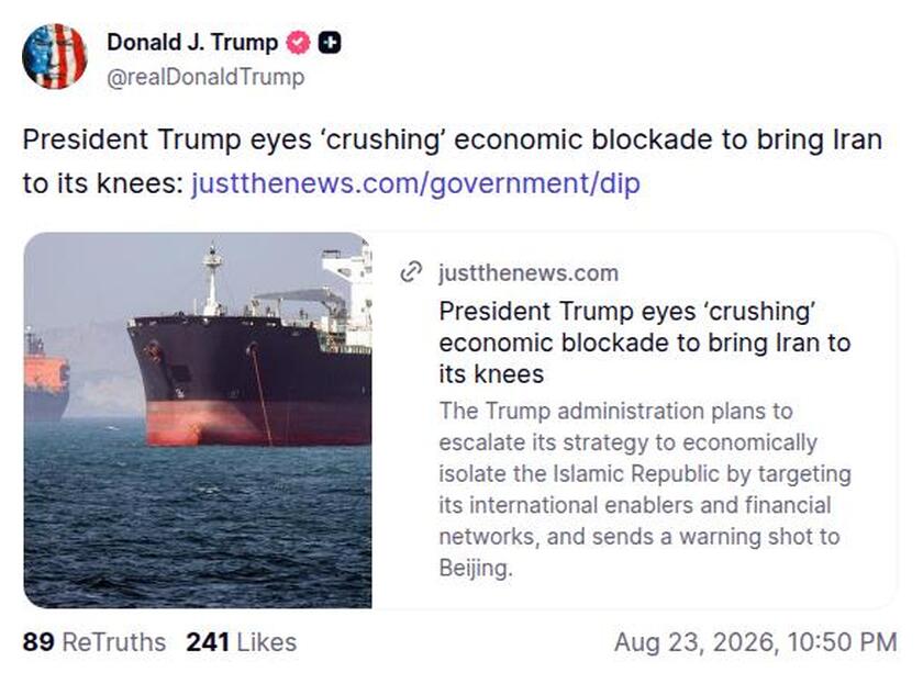 Post preview from Donald Trump