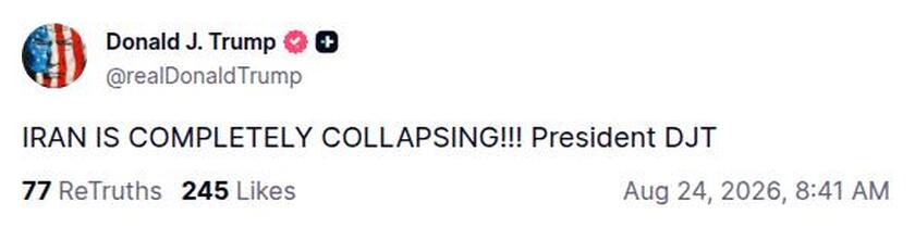 Post preview from Donald Trump