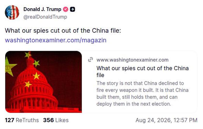 Post preview from Donald Trump