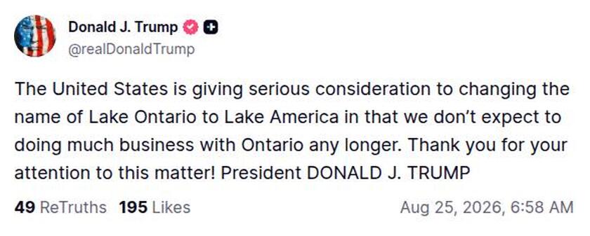 Post preview from Donald Trump