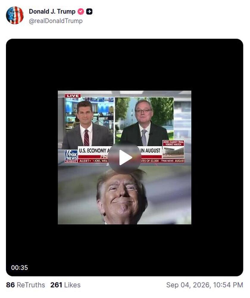 Post preview from Donald Trump