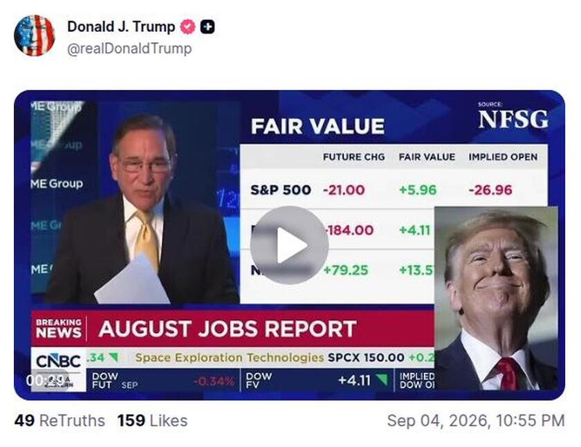 Post preview from Donald Trump