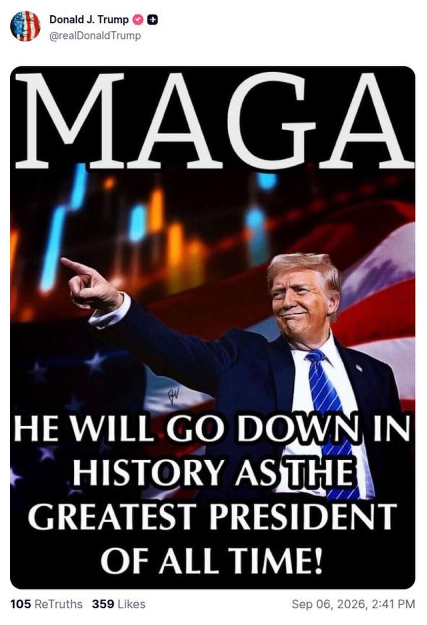 Post preview from Donald Trump