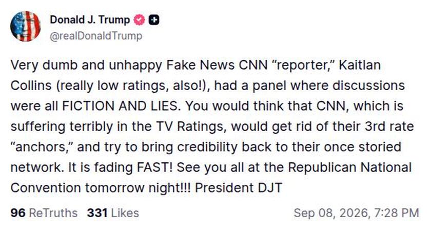 Post preview from Donald Trump