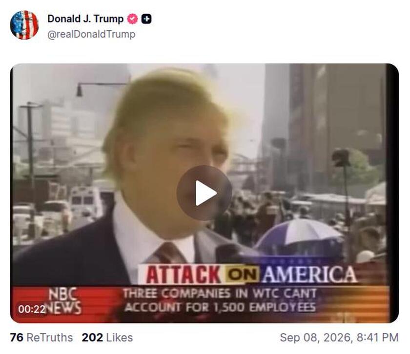 Post preview from Donald Trump