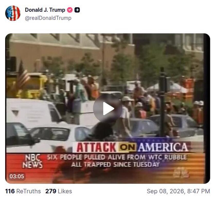 Post preview from Donald Trump