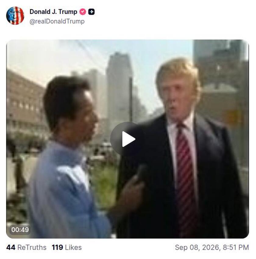 Post preview from Donald Trump