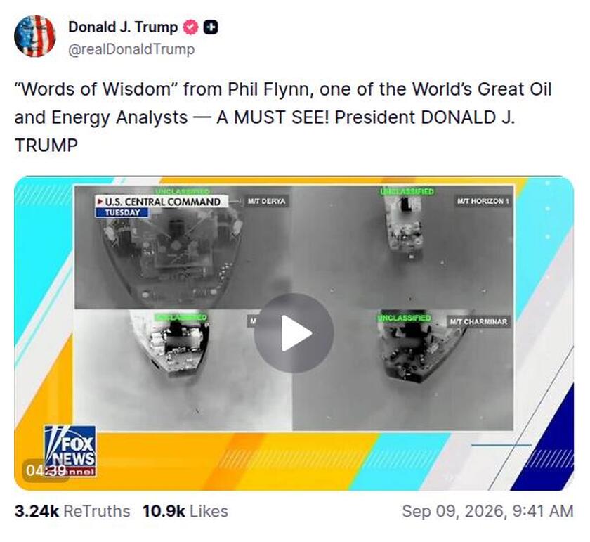 Post preview from Donald Trump