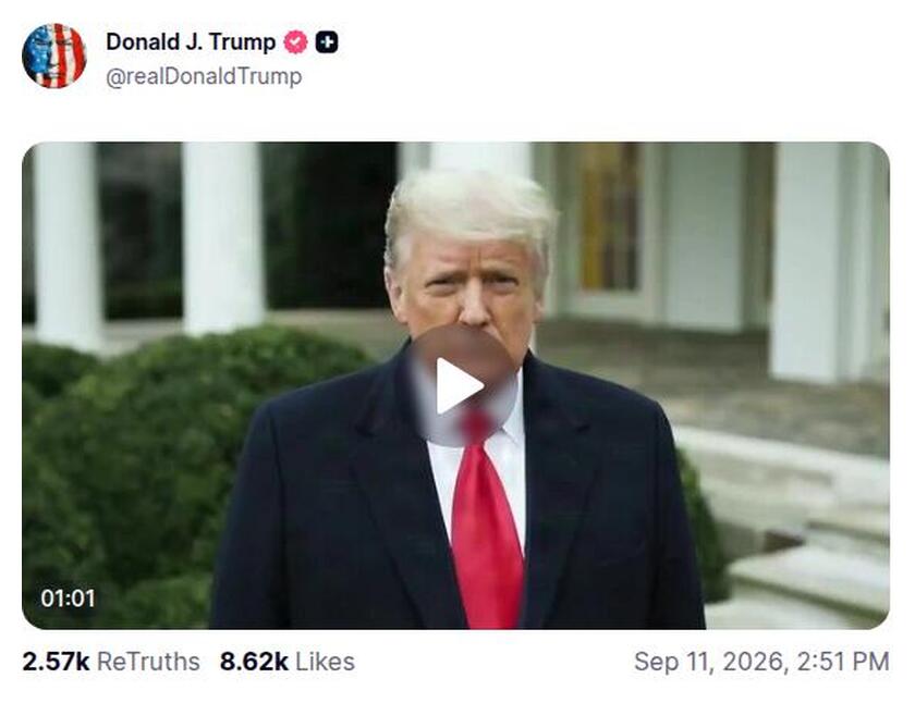 Post preview from Donald Trump
