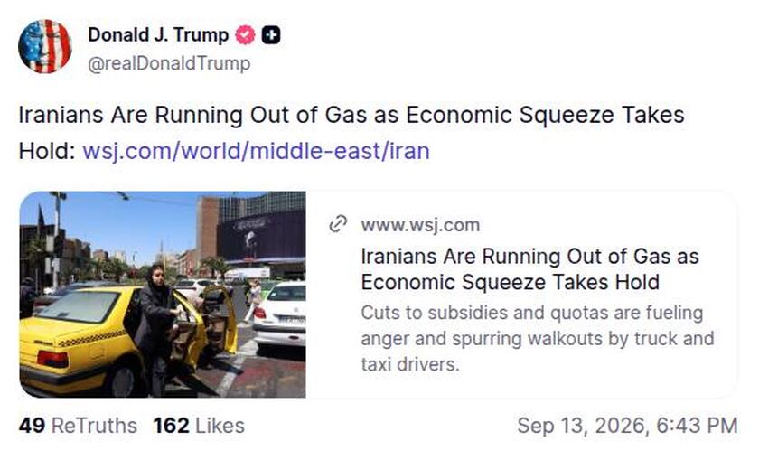 Post preview from Donald Trump