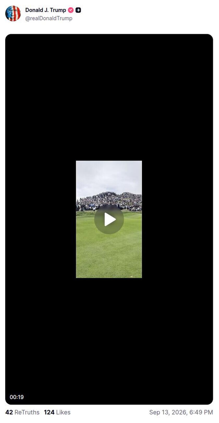 Post preview from Donald Trump