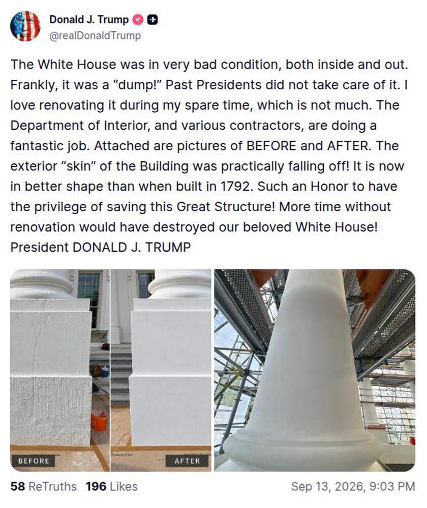 Post preview from Donald Trump