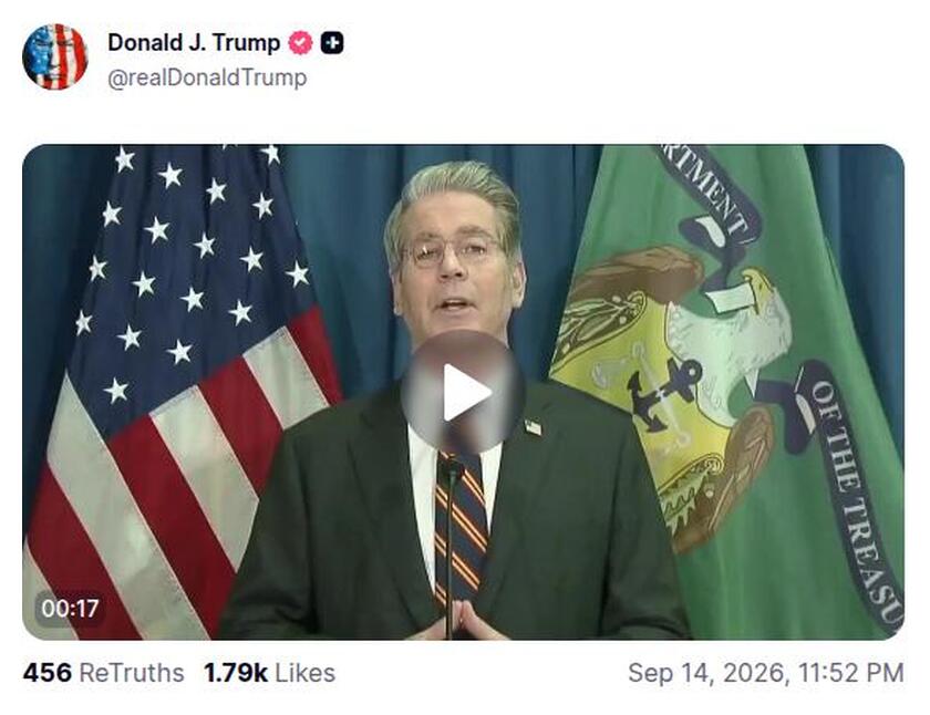 Post preview from Donald Trump