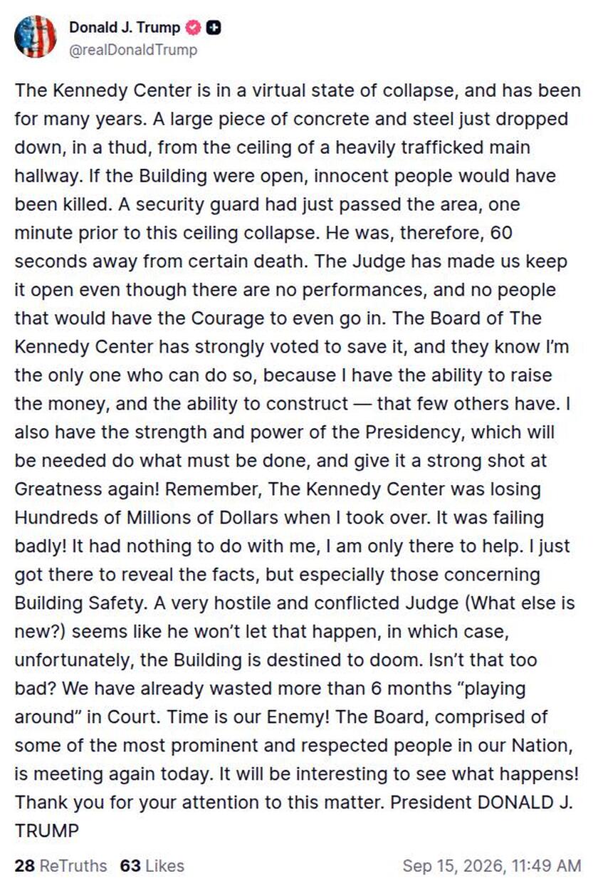 Post preview from Donald Trump