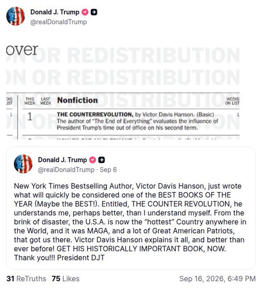 Post preview from Donald Trump
