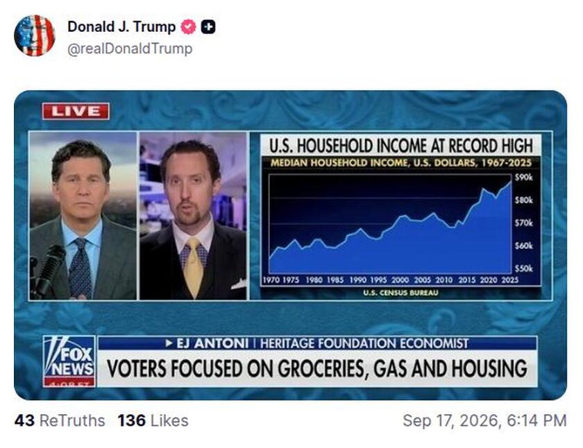 Post preview from Donald Trump