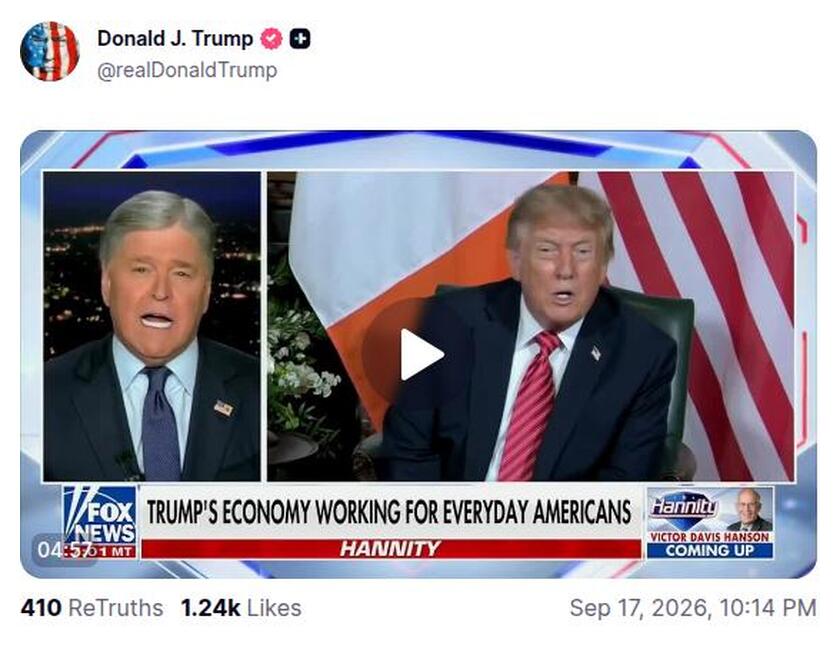 Post preview from Donald Trump