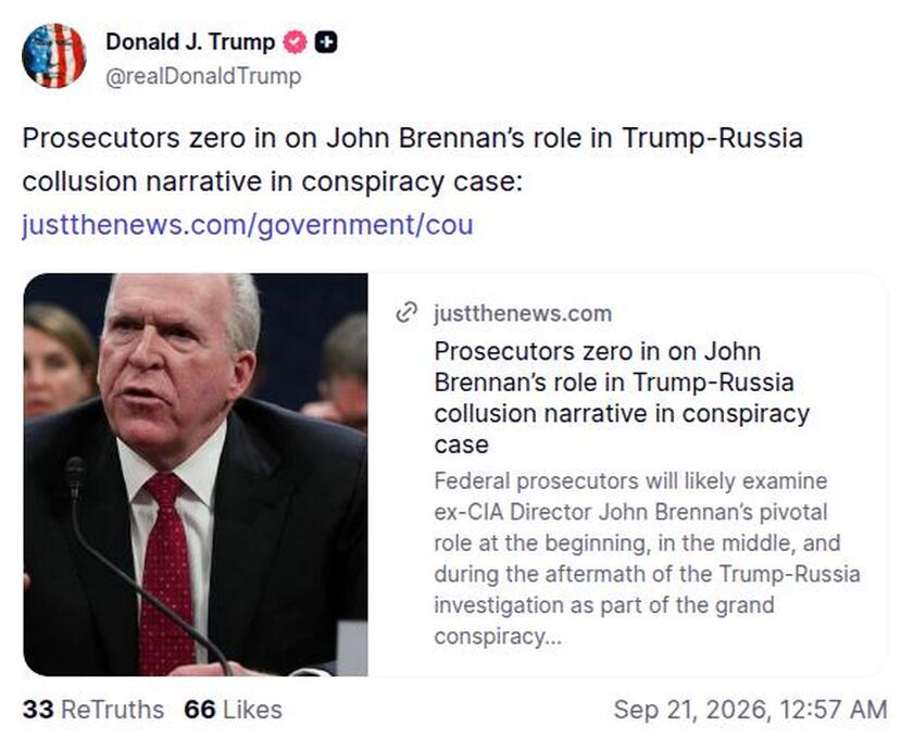 Post preview from Donald Trump