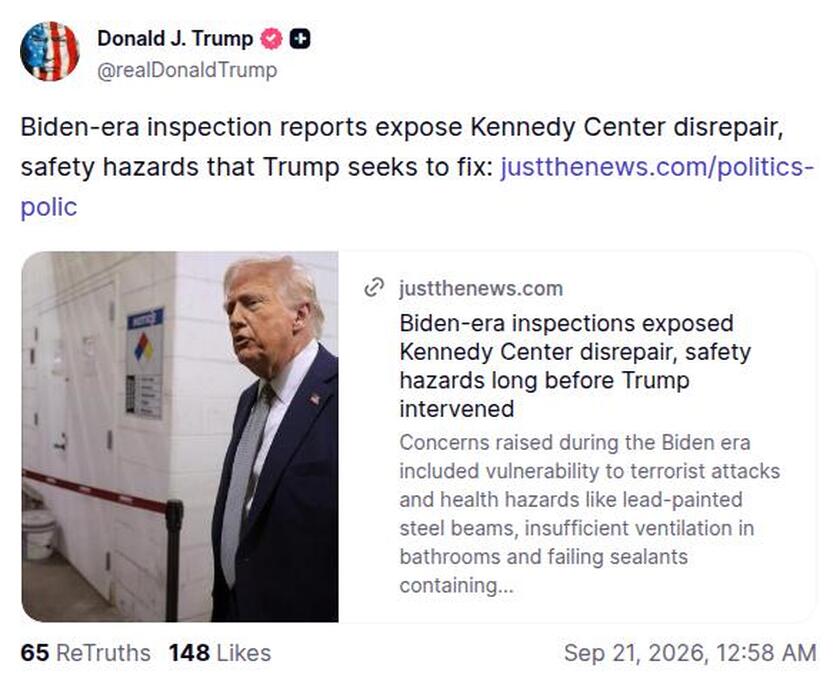 Post preview from Donald Trump