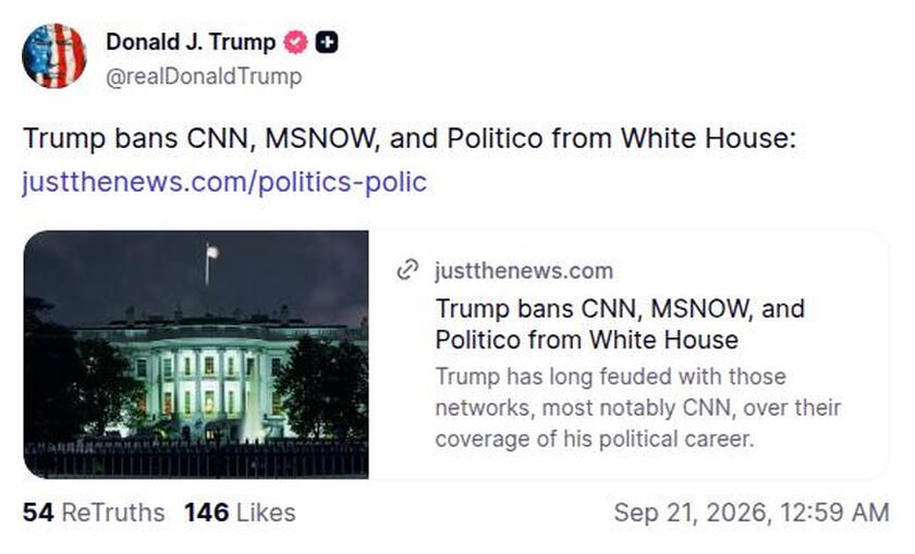 Post preview from Donald Trump