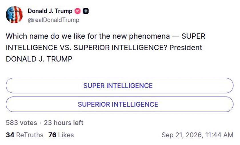 Post preview from Donald Trump