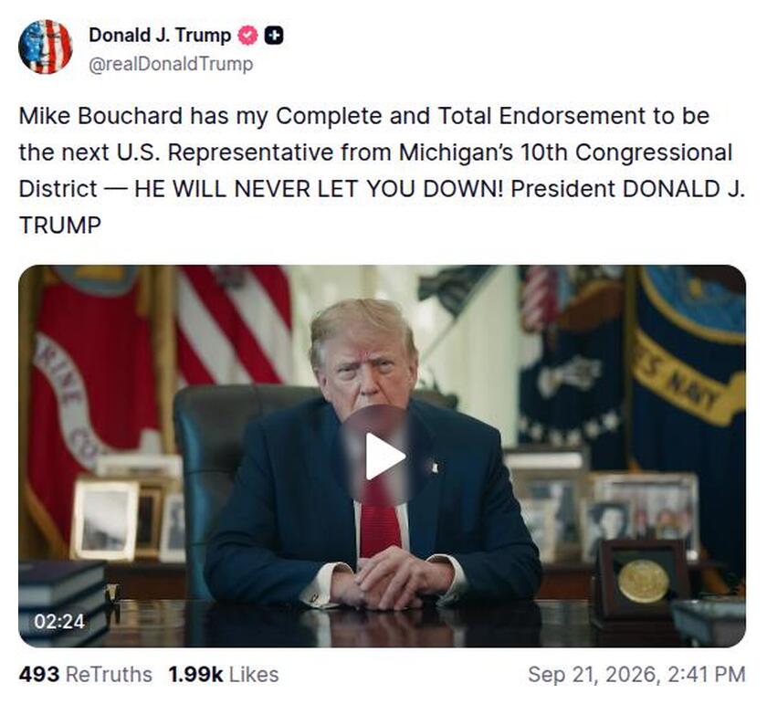 Post preview from Donald Trump