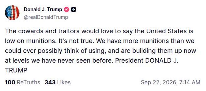Post preview from Donald Trump