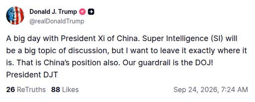 Post preview from Donald Trump