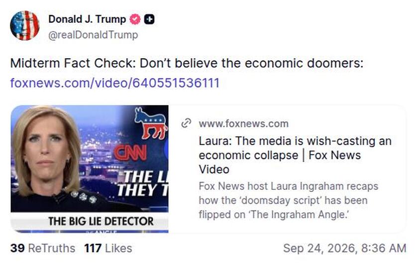 Post preview from Donald Trump