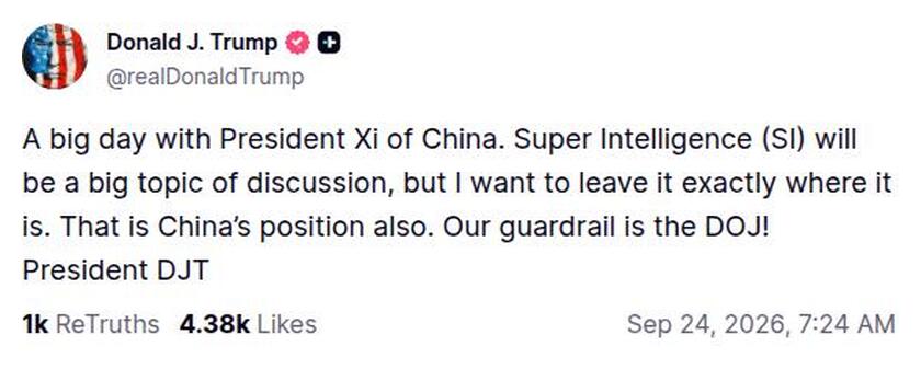 Post preview from Donald Trump