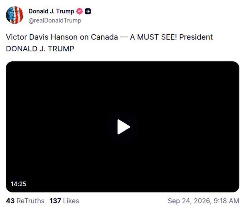 Post preview from Donald Trump