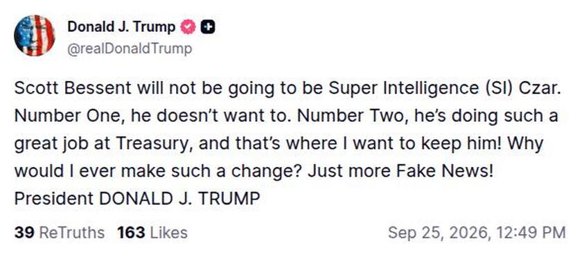 Post preview from Donald Trump