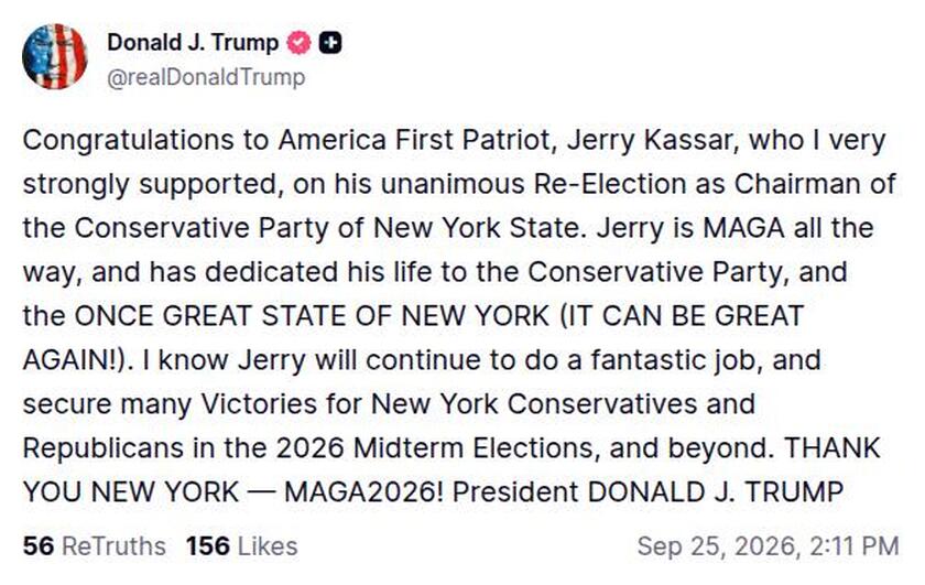Post preview from Donald Trump