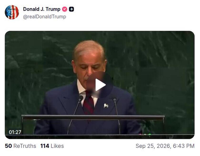 Post preview from Donald Trump