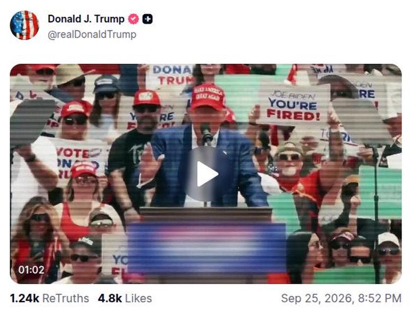 Post preview from Donald Trump