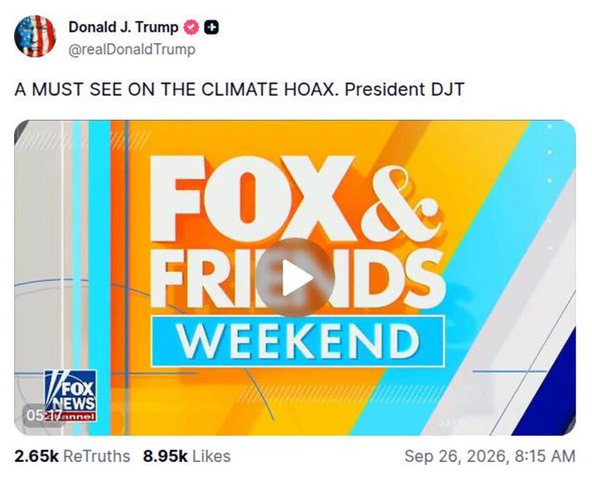 Post preview from Donald Trump