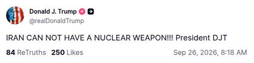Post preview from Donald Trump